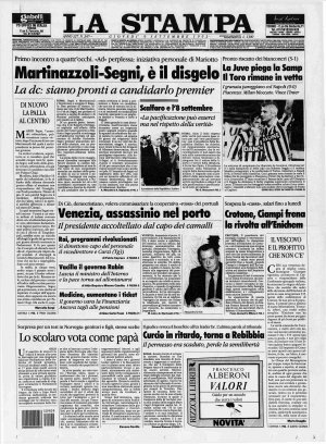 Prima pagina del 09/09/1993